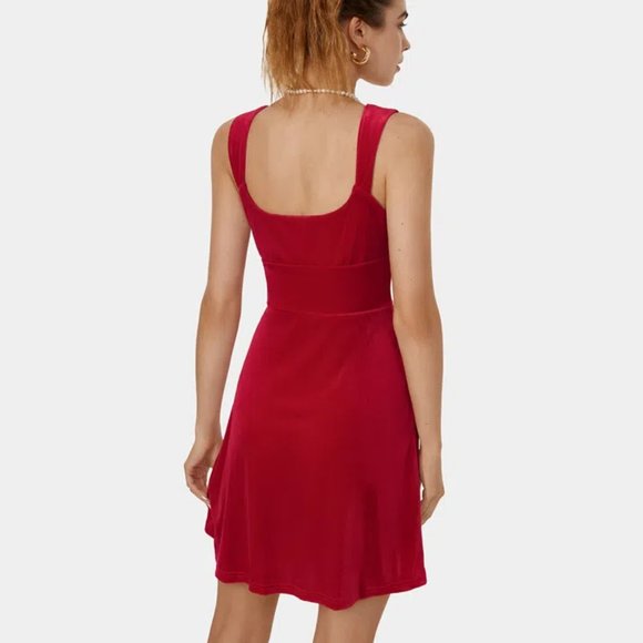 HALARA Size LARGE RED Mini Dress - Picture 3 of 5